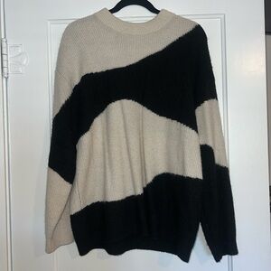 Tan and Black pattern sweater